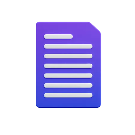 Document  3D Icon