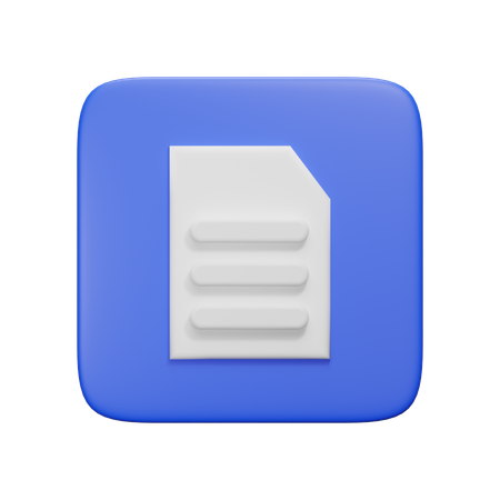 Document  3D Icon