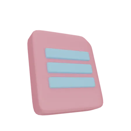 Document  3D Icon