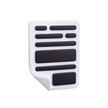 Document  3D Icon