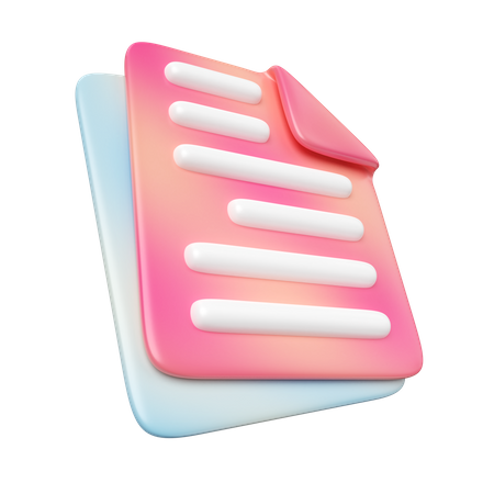 Document  3D Icon