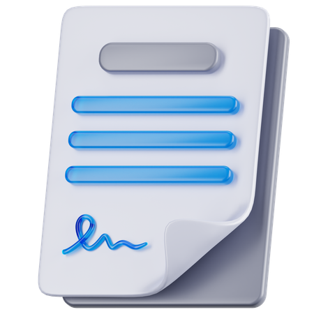 Document  3D Icon