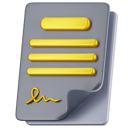 Document  3D Icon