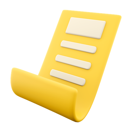 Document  3D Icon