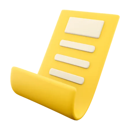 Document  3D Icon