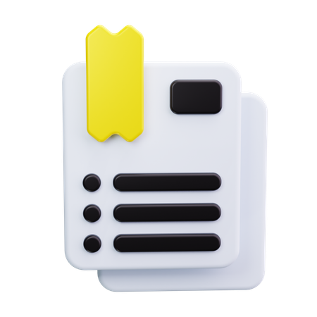 Document  3D Icon