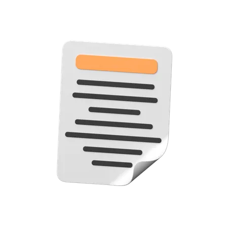 Document  3D Icon