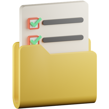 Document  3D Icon