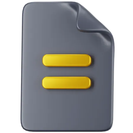 Document  3D Icon