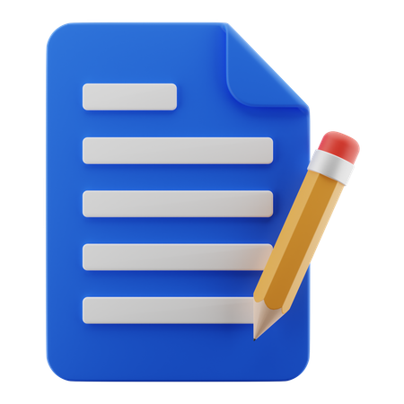 Document  3D Icon