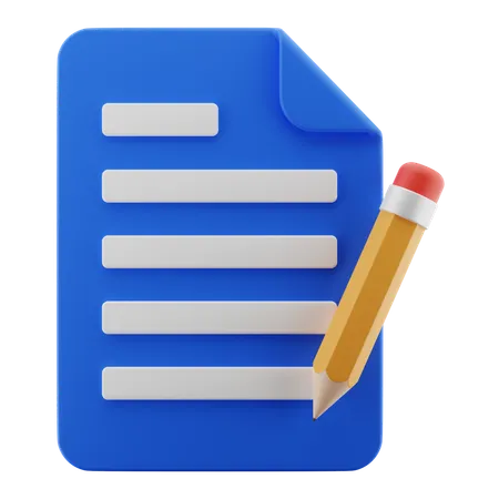 Document  3D Icon