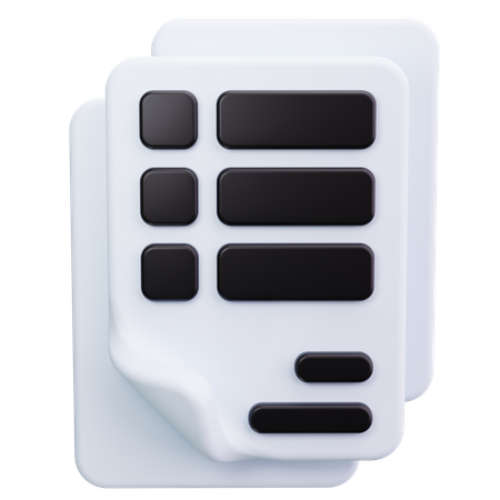 Document  3D Icon