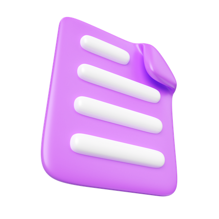 Document  3D Icon