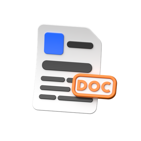 Document  3D Icon