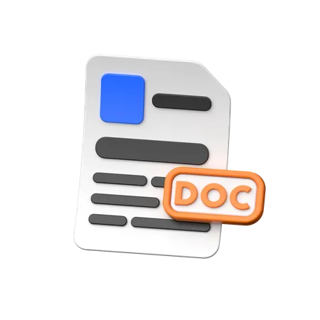 Document  3D Icon