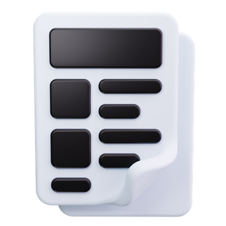 Document  3D Icon