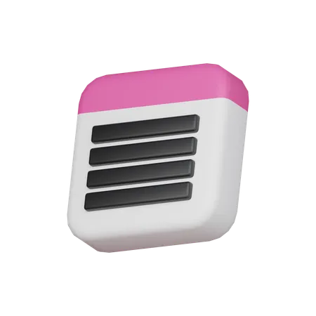 Document  3D Icon