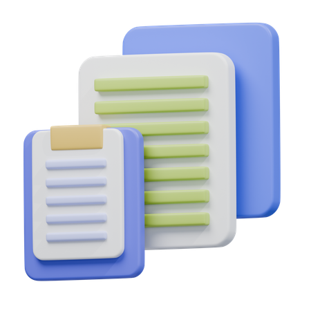 Document  3D Icon