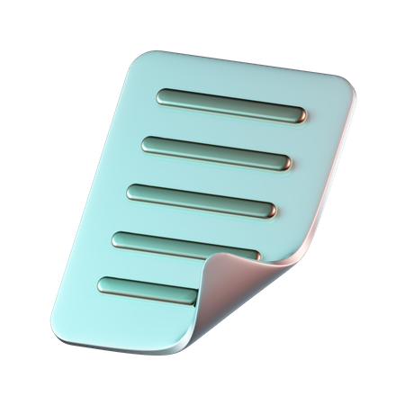 Document  3D Icon