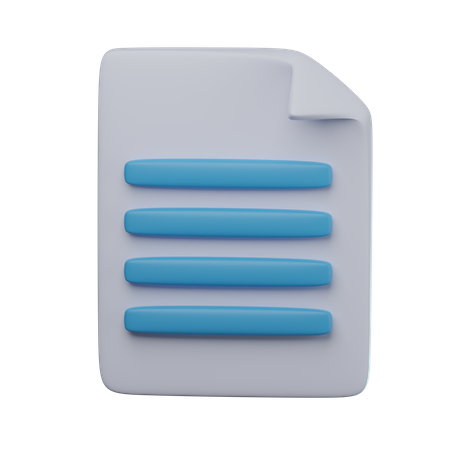 Document  3D Icon