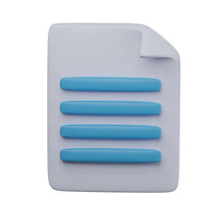 Document  3D Icon