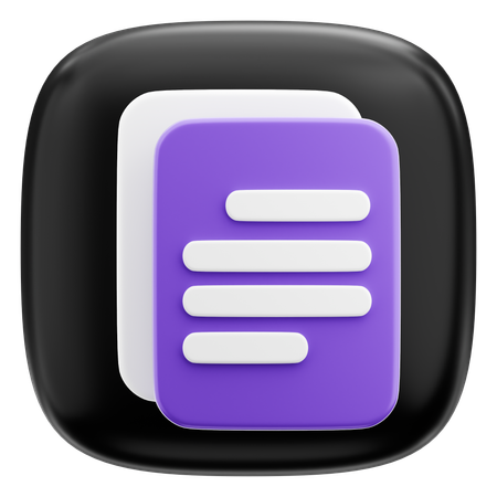 Document  3D Icon