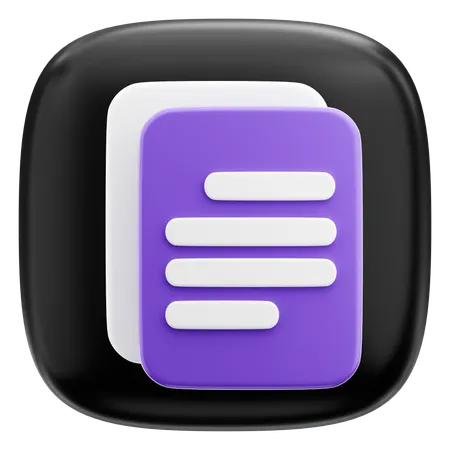 Document  3D Icon