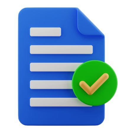 Document  3D Icon