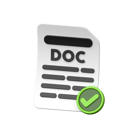 Document  3D Icon