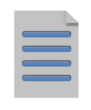 Document  3D Icon