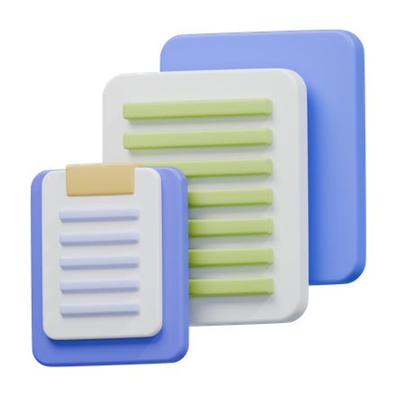Document  3D Icon