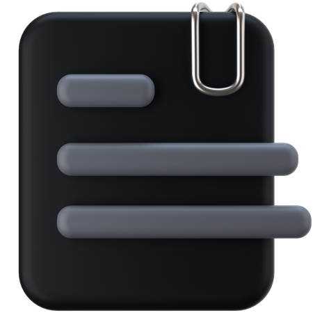 Document  3D Icon
