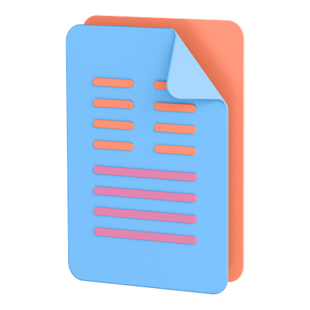 Document  3D Icon