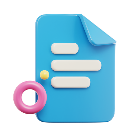 Document  3D Icon