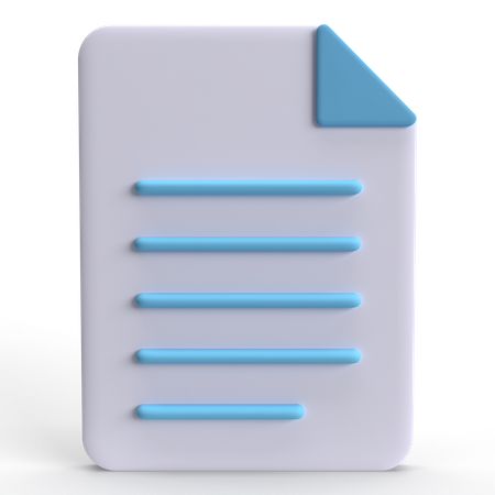 Document  3D Icon