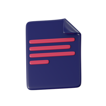 Document  3D Icon