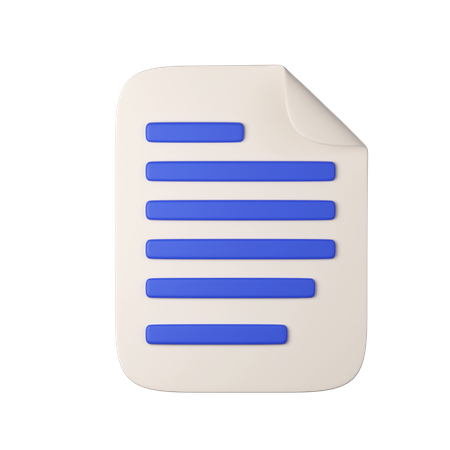 Document  3D Icon