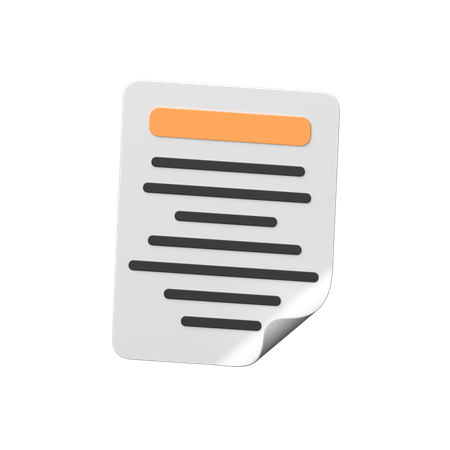 Document  3D Icon