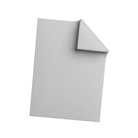 Paper Blank Document 3D Illustration