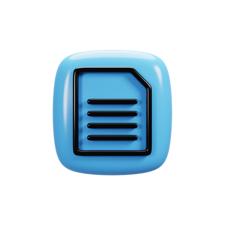 Document  3D Icon