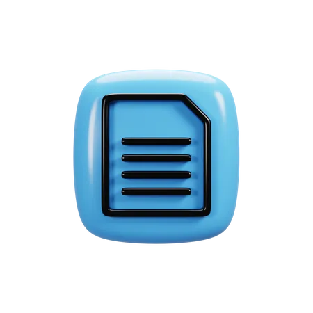 Document  3D Icon