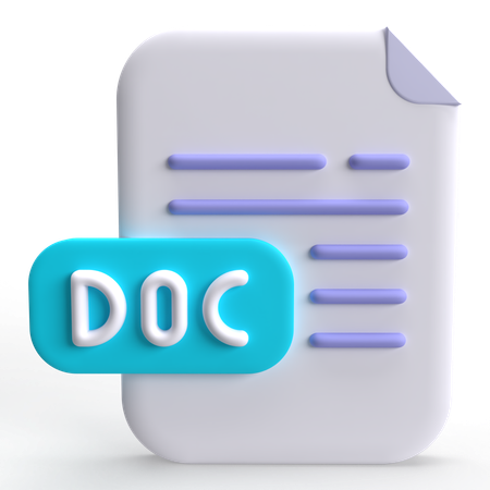 Document  3D Icon