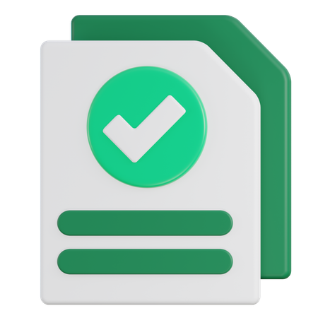 Document Accept  3D Icon