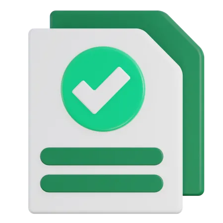 Document Accept  3D Icon