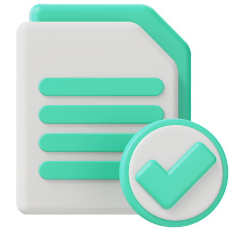 Document Accept  3D Icon