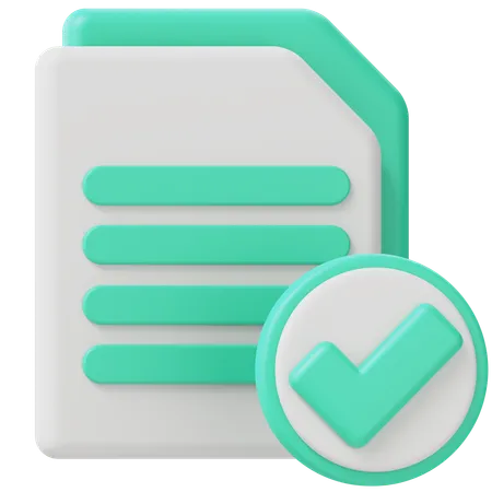 Document Accept  3D Icon