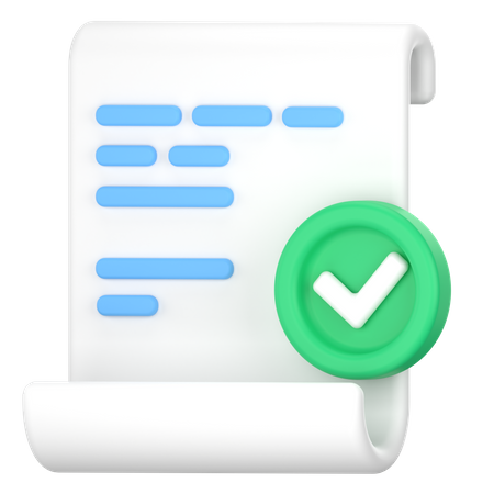 Document accepted  3D Icon