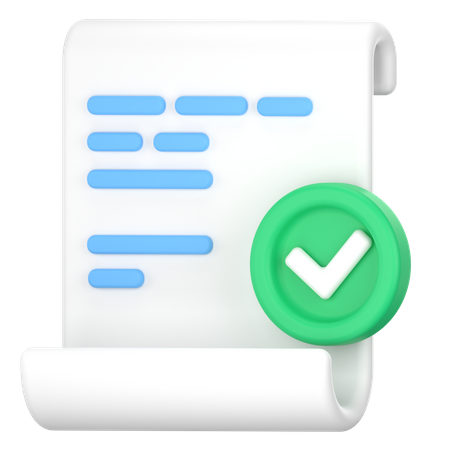 Document accepted 3D Icon