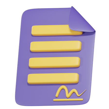 Document commercial  3D Icon