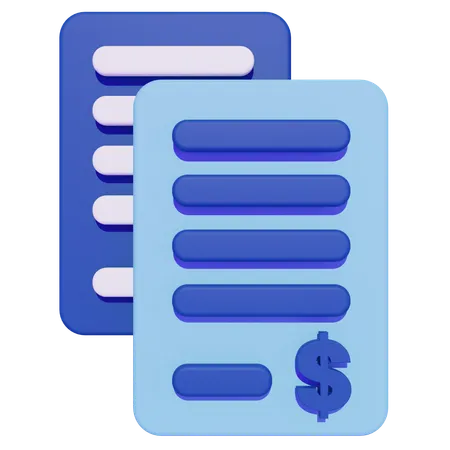 Document commercial  3D Icon